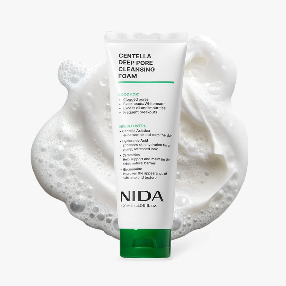 NIDA Centella Deep Pore Cleansing Foam 120ml