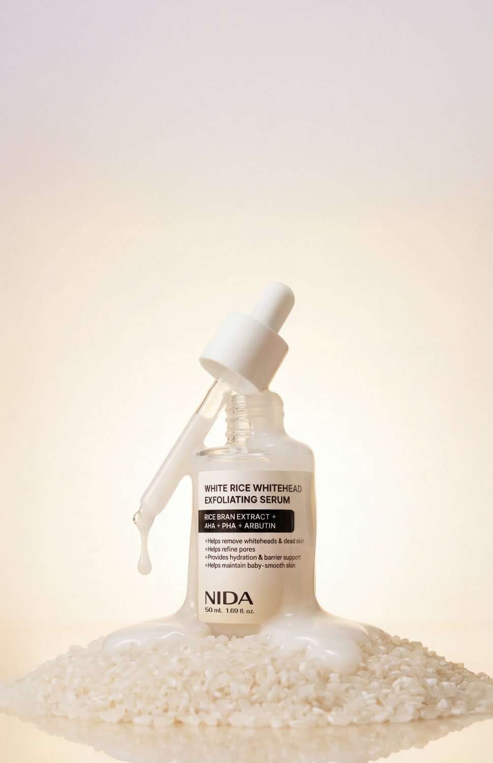 NIDA White Rice Whitehead Exfoliating Serum 50ml